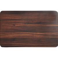 Merkloos Melamine snijplank met donkere houtprint 19 x 30 cm - Keukenbenodigdheden - Placemat/onderlegger - Kunststof snijplanken