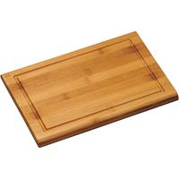 Bamboe houten snijplank 28 x 38 cm - Keukenbenodigdheden - Kookbenodigdheden - Dikke snijplanken van hout - Snijplankjes/snijplankje