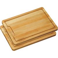 2x Beukenhouten snijplanken 36 x 50 cm - Keukenbenodigdheden - Kookbenodigdheden - Dikke snijplank van hout - Snijplankjes/snijplankje