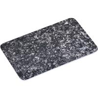 Melamine snijplank met antraciet grijze graniet print 19 x 30 cm - Keukenbenodigdheden - Placemat/onderlegger - Kunststof snijplanken