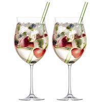 Eisch Secco Flavoured Fruity Gläser mit Trinkhalmen im Geschenkkarton Set 4-tlg. / 1,0 L