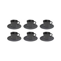 Villeroy & Boch Manufacture Rock Espresso Set schwarz 12-teilig Kaffeebecher
