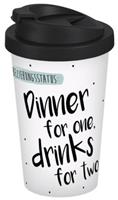 Geda Labels Coffee to go Becher Dinner for one 400ml Kaffeebecher bunt