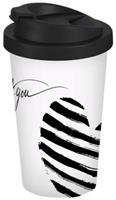 Geda Labels Coffee to go Becher Love You 400ml Kaffeebecher bunt