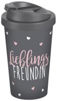 Geda Labels Coffee to go Becher Lieblingsfreundin 400ml Kaffeebecher bunt
