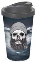 Geda Labels Coffee to go Becher Sailor Skull 400ml Kaffeebecher bunt