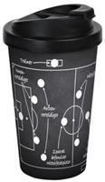 Geda Labels Coffee to go Becher Spielererklärung  400ml Kaffeebecher schwarz