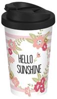 Geda Labels Coffee to go Becher Hello Sunshine 400ml Kaffeebecher bunt