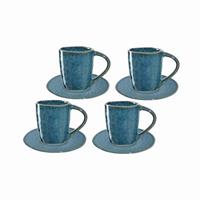 Leonardo MATERA Espresso Set blau 8-teilig Kaffeebecher