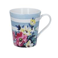 Neuetischkultur Kaffeetasse Porzellan, Blumendekor Mikasa mehrfarbig