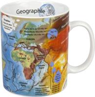 Könitz Kaffeebecher Geographie Porzellan bunt