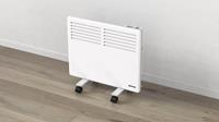 Convector SLIM E 1000, mobiel of wandmontage, 1000 W, 3 warmtestanden, thermostaat, 24 h/week timer, IP24, B 500 x D 85 x H 400 mm, wit