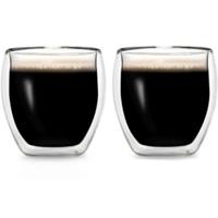 Creano Doppelwandglas Espresso-Glas Kaffeebecher transparent