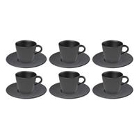 Villeroy & Boch Manufacture Rock Kaffee Set schwarz 12-teilig Geschirrsets