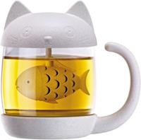 Winkee Katzen-Teetasse mit Teesieb