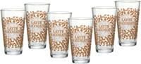 Ritzenhoff & Breker Latte-Macchiato-Glas Happy, Coffee Beansq, (Set, 6 tlg., 6 Latte Macchiato Gläser, je 400 ml), 400 ml, 6-teilig
