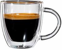 Bloomix Espressoglas Verona, (Set, 6 tlg.), doppelwandiges, mundgeblasen, 80 ml, 6-teilig