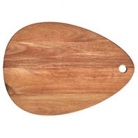 Zeller Druppel vormige houten snijplank - acacia hout - 29 x cm -