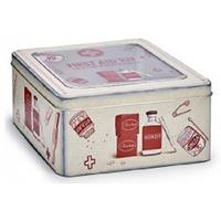 BigBuy Home Box mit Deckel Creme Kunststoff Weißblech