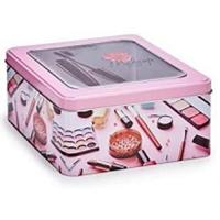 BigBuy Home Box mit Deckel Rosa Kunststoff Weißblech