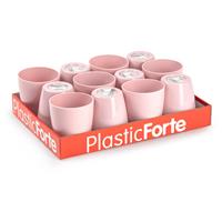 Forte Plastics 12x Kunststof Drinkglazen Oud Roze 400 Ml - Drinkglazen