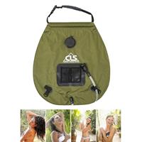 huismerk Outdoor Badzak Zelfrijdende Camping Solar Hot Water Bottle 20L Water Storage Bag (Army Green)