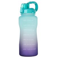 huismerk 2000ml grote capaciteit draagbare bounce deksel waterfles met stro tritan materiaal outdoor sport waterkoker (groen tot paars)