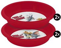 Geda Labels Müslischale Tom & Jerry 4er Set 300ml Müslischalen rot