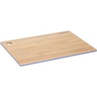 Alpina Set van 1x stuks snijplanken grijze rand 28 x cm van bamboe hout -