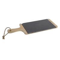 Items Luxe houten snijplank x 15 cm zwart -