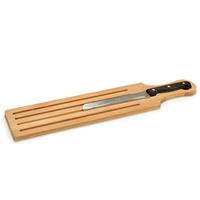 Arte r Bamboe houten broodplank/snijplank/serveerplank met mes 50 x 10 cm -