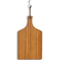 Zeller Bamboe houten snijplank/serveerplank met handvat 44 x 25 cm -