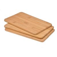Set van 12x houten bamboe snijplanken / broodplanken 22 x 14 cm -