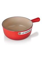 Le Creuset Schwenkkasserolle Caquelon Fonduetopf Gusseisen Kirschrot 22cm