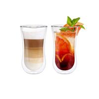 Yomonda COFFEE ´N MORE Thermoglas 330 ml XL 2er Set Teegläser transparent