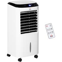 HOMCOM Mobile Klimaanlage mit Fernbedienung 20㎡ Weiß+Schwarz 38,2 x 31,6 x 76 cm