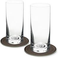 Contento Longdrinkglas, Glas, Löwe, 400 ml, 2 Gläser, 2 Untersetzer
