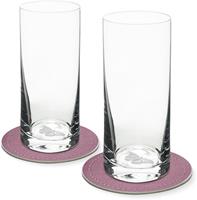 Contento Longdrinkglas, Glas, Schmetterling, 400 ml, 2 Gläser, 2 Untersetzer