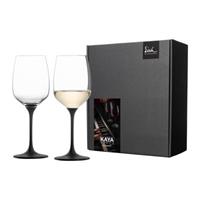 Eisch GERMANY KAYA Weißweinglas 420 ml schiefer 2er Set im Geschenkkarton Weißweingläser schwarz