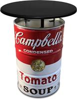 Barrelkings Campbell's Soup 200L statafel met zwart blad| 80x105 cm
