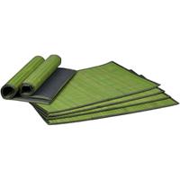 RELAXDAYS 6 teiliges Tischset, Platzdeckchen aus Bambus, rutschhemmende Unterseite, Platzset abwischbar, 30 x 45 cm, grün
