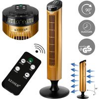 KESSER Turmventilator FERNBEDIENUNG Ventilator LED Display Standventilator Klimaanlage, Schwarz / Gold