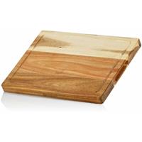 MAHLZEIT Akazien Schneidebrett 40 x 30 x 3 cm | Schneidebrett Holz mit Saftrille