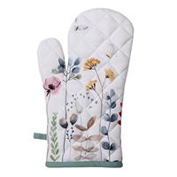 Clayre & Eef Topfhandschuhe Flowerbomb, (Set, 2-tlg., 2-teilig), Ofenhandschuhe wattiert Größe: ca.18x30cm