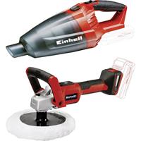 Einhell TE-VC 18 Li + CE-CP 18/180 Accu-handstofzuiger Zonder accu, Incl. accu-polijstmachine