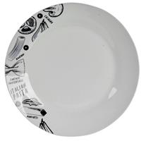 Arte Regal Essteller Pasta 24,4 Cm Porzellan Weiß/schwarz