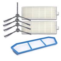 huismerk XI221 2 paar K614 side brushes + I205 Initial effect filter + 2 stuks I207 filters set voor ILIFE A4/A4S/A6