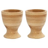 2x Stuks Eierdopjes Van Hout 6 Cm - Eierdopjes