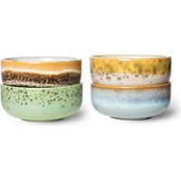 HKliving 70s ceramics: XS bowls, castor (set of 4)