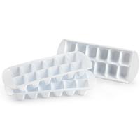 Forte Plastics 3x stuks IJsblokjes/ijsklontjes bakjes wit 29 x 11 x 4 cm - ijsklontjes maken